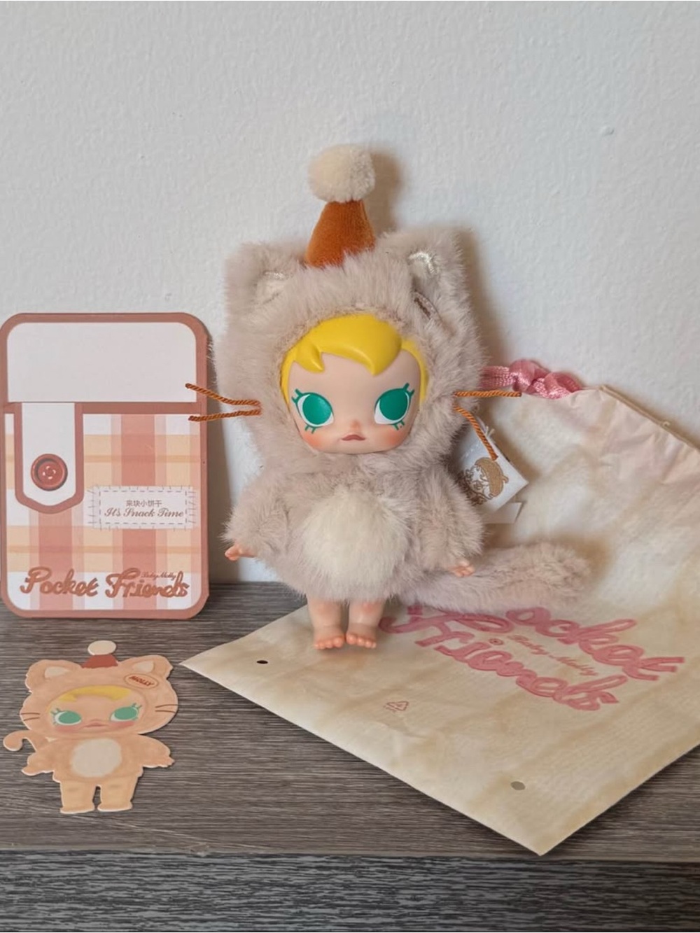 POP MART Baby MOLLY Pocket Friends Series — it's snack time